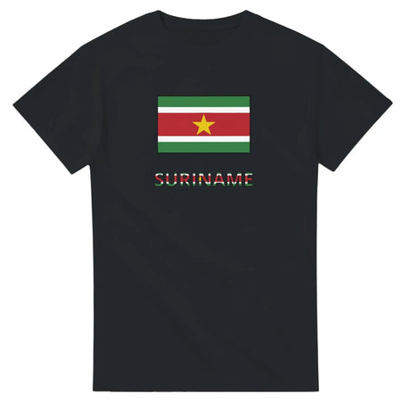 T-shirt drapeau suriname en texte - pixelforma