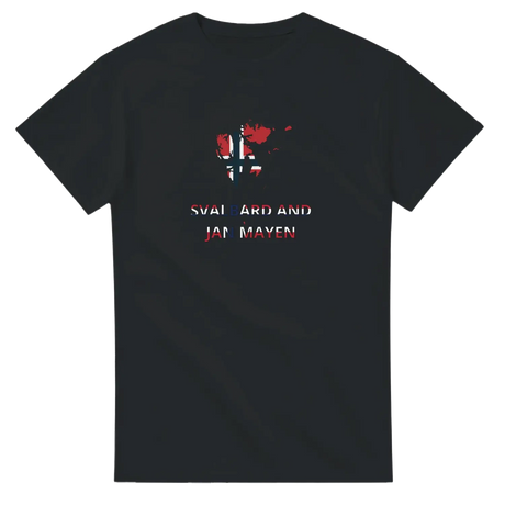 T-shirt drapeau svalbard et jan mayen carte - pixelforma