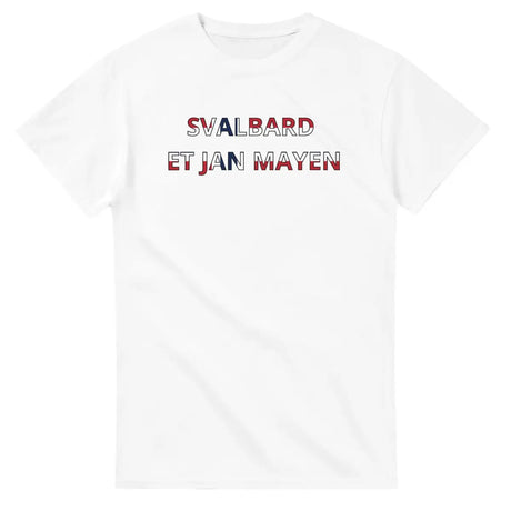 T-shirt Drapeau Svalbard et Jan Mayen en écriture - Pixelforma 