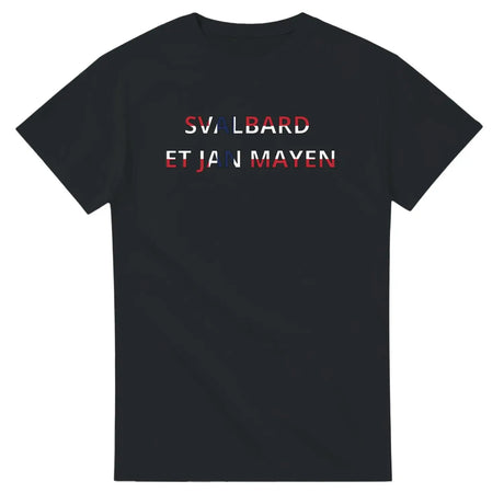 T-shirt drapeau svalbard et jan mayen en écriture - pixelforma