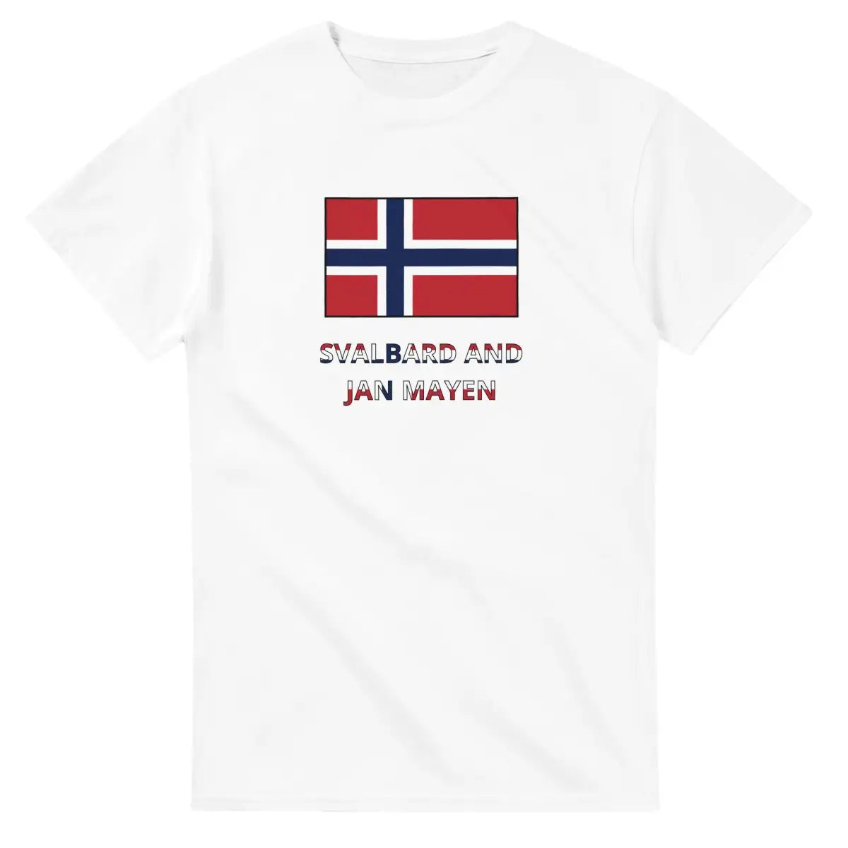 T-shirt Drapeau Svalbard et Jan Mayen texte - Pixelforma 