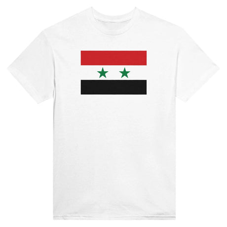 T-shirt drapeau syrie coton mélangé brodé manches longues