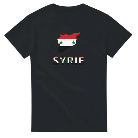 T-shirt drapeau syrie en carte - pixelforma