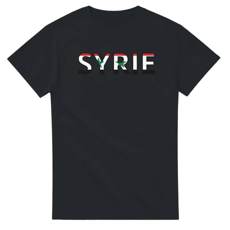 T-shirt drapeau syrie en écriture - pixelforma