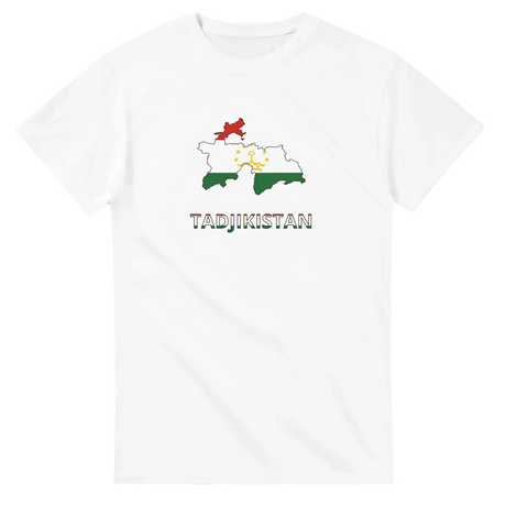 T-shirt drapeau tadjikistan en carte - pixelforma