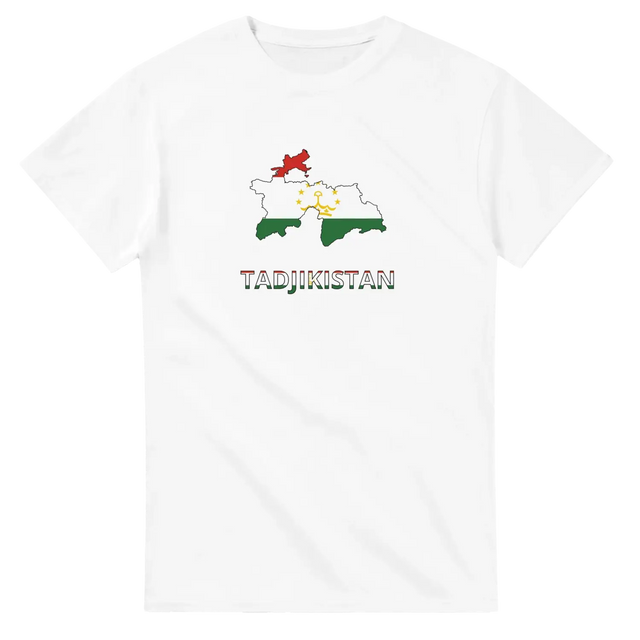 T-shirt drapeau tadjikistan en carte - pixelforma