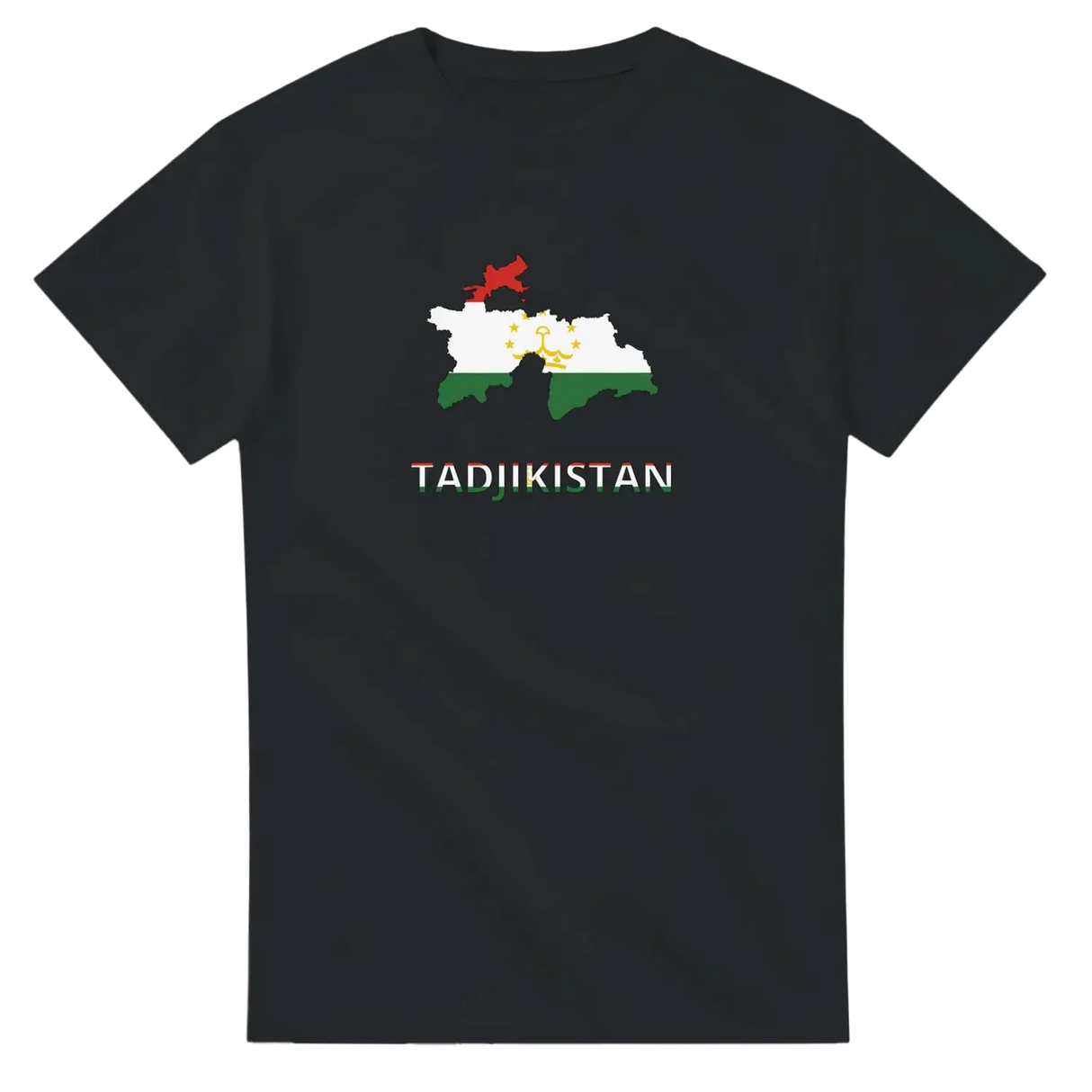 T-shirt drapeau tadjikistan en carte - pixelforma