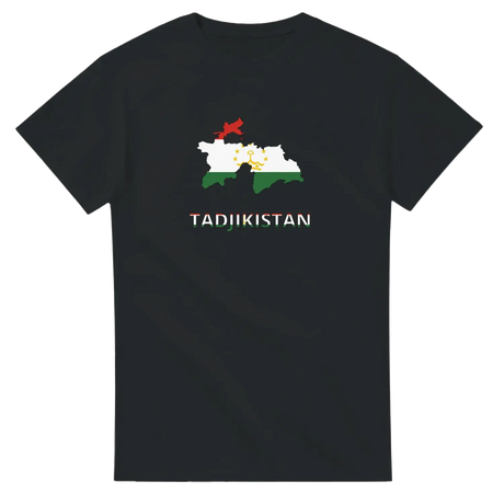 T-shirt drapeau tadjikistan en carte - pixelforma