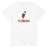 T-shirt drapeau taïwan en carte - pixelforma