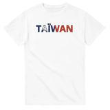 T-shirt Drapeau Taïwan en écriture - Pixelforma 