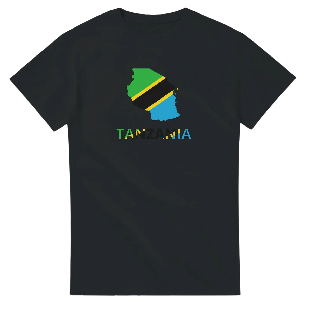 T-shirt drapeau tanzanie carte - pixelforma