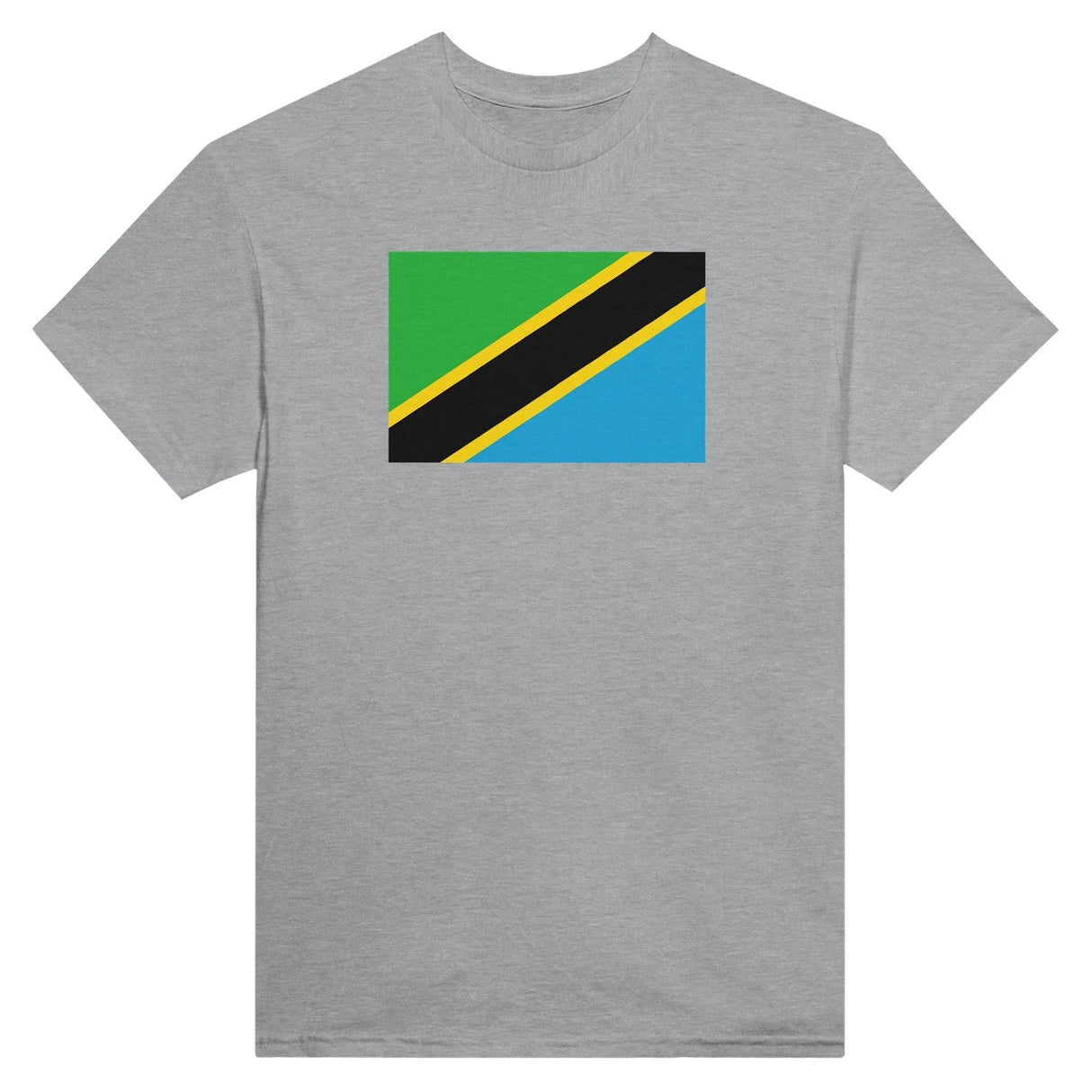 T-shirt drapeau tanzanie coton épais brodé manches longues