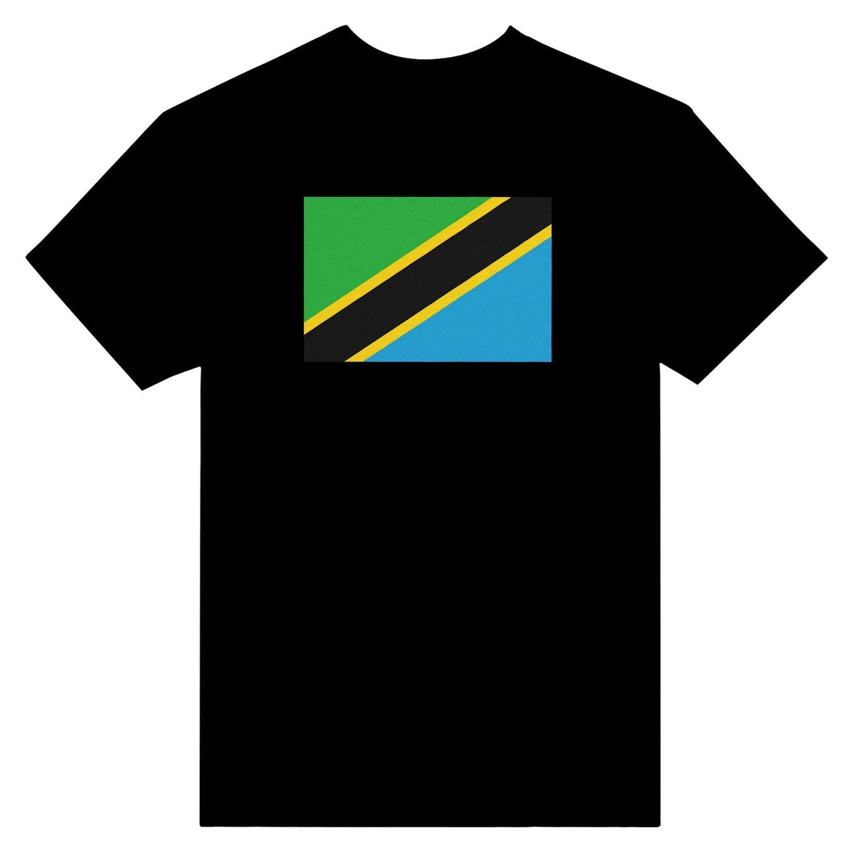 T-shirt drapeau tanzanie coton épais brodé manches longues