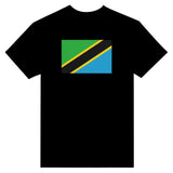 T-shirt drapeau tanzanie coton épais brodé manches longues