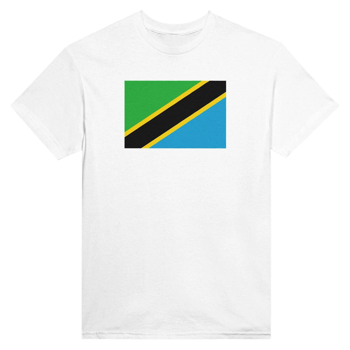 T-shirt drapeau tanzanie coton épais brodé manches longues