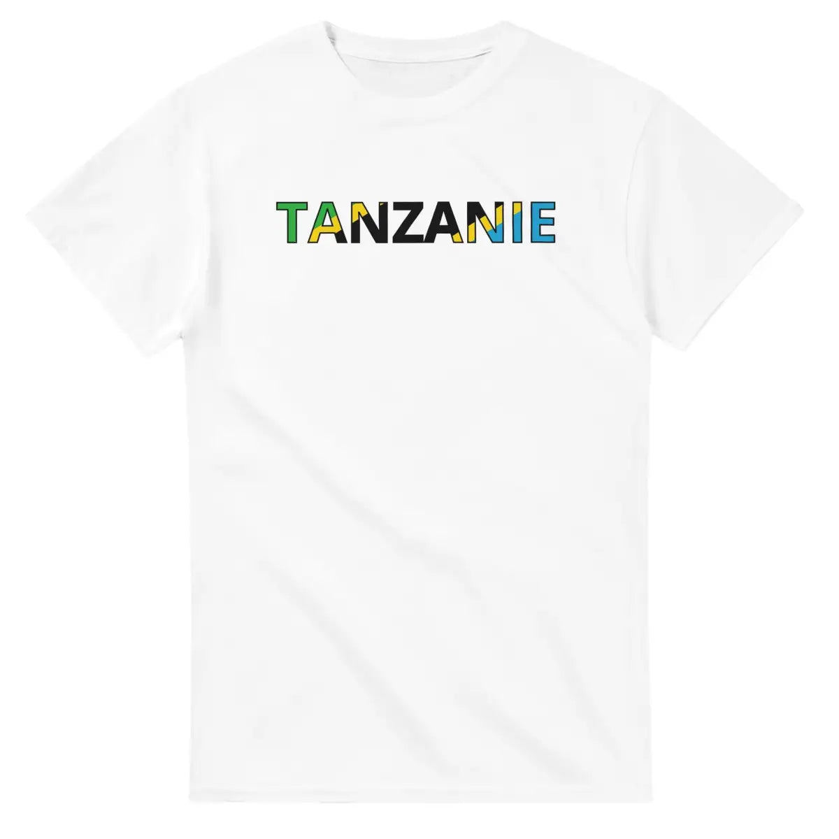 T-shirt Drapeau Tanzanie en écriture - Pixelforma 