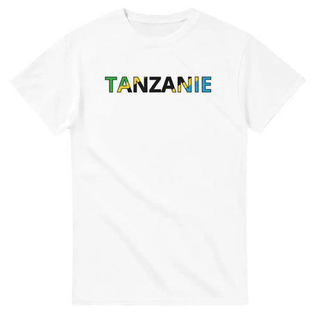 T-shirt Drapeau Tanzanie en écriture - Pixelforma 