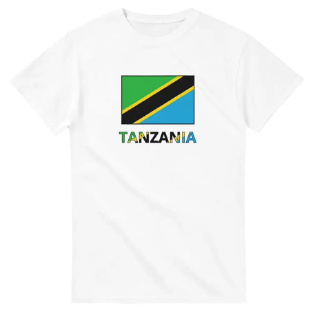 T-shirt Drapeau Tanzanie texte - Pixelforma 