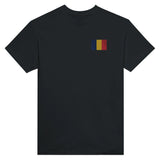 T-shirt drapeau tchad brodé en coton mélangé élégant