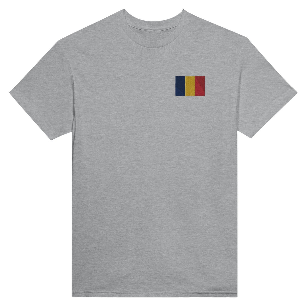T-shirt drapeau tchad brodé en coton mélangé élégant