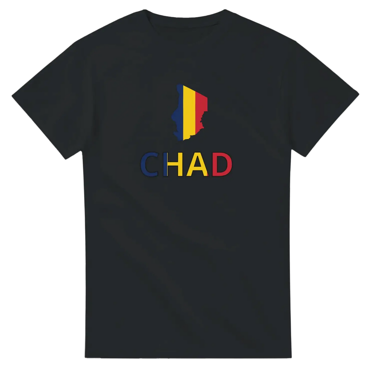 T-shirt drapeau tchad carte - pixelforma