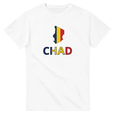 T-shirt drapeau tchad carte - pixelforma