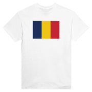 T-shirt drapeau tchad coton mélangé broderie élégante