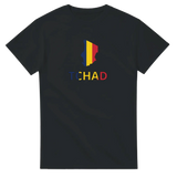 T-shirt drapeau tchad en carte - pixelforma