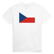 T-shirt drapeau tchéquie coton mélangé imprimé manches longues