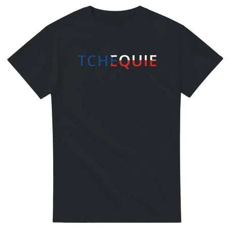 T-shirt drapeau tchéquie en écriture - pixelforma