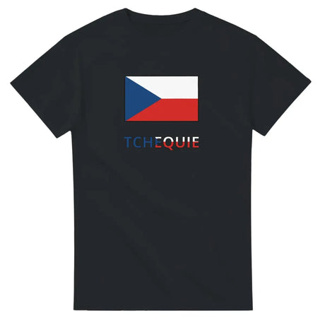 T-shirt Drapeau Tchéquie en texte - Pixelforma 