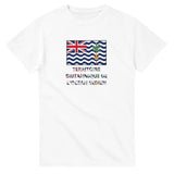 T-shirt Drapeau Territoire britannique de l'océan Indien en texte - Pixelforma 