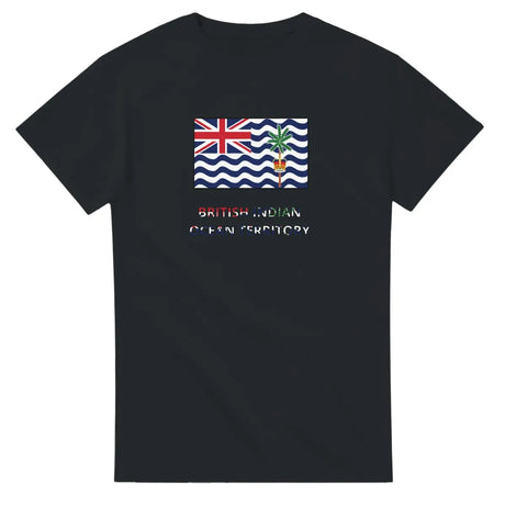 T-shirt drapeau territoire britannique de l’océan indien texte - pixelforma