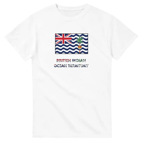 T-shirt drapeau territoire britannique de l’océan indien texte - pixelforma