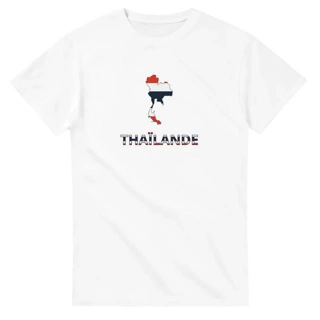 T-shirt drapeau thaïlande en carte - pixelforma