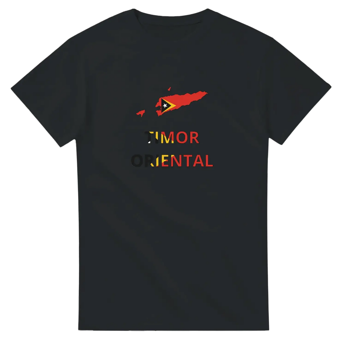 T-shirt drapeau timor oriental en carte - pixelforma