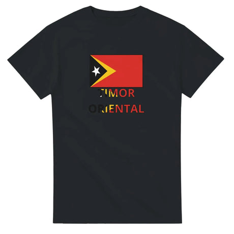 T-shirt drapeau timor oriental en texte - pixelforma