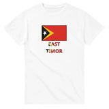 T-shirt drapeau timor oriental texte - pixelforma