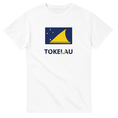 T-shirt Drapeau Tokelau en texte - Pixelforma 