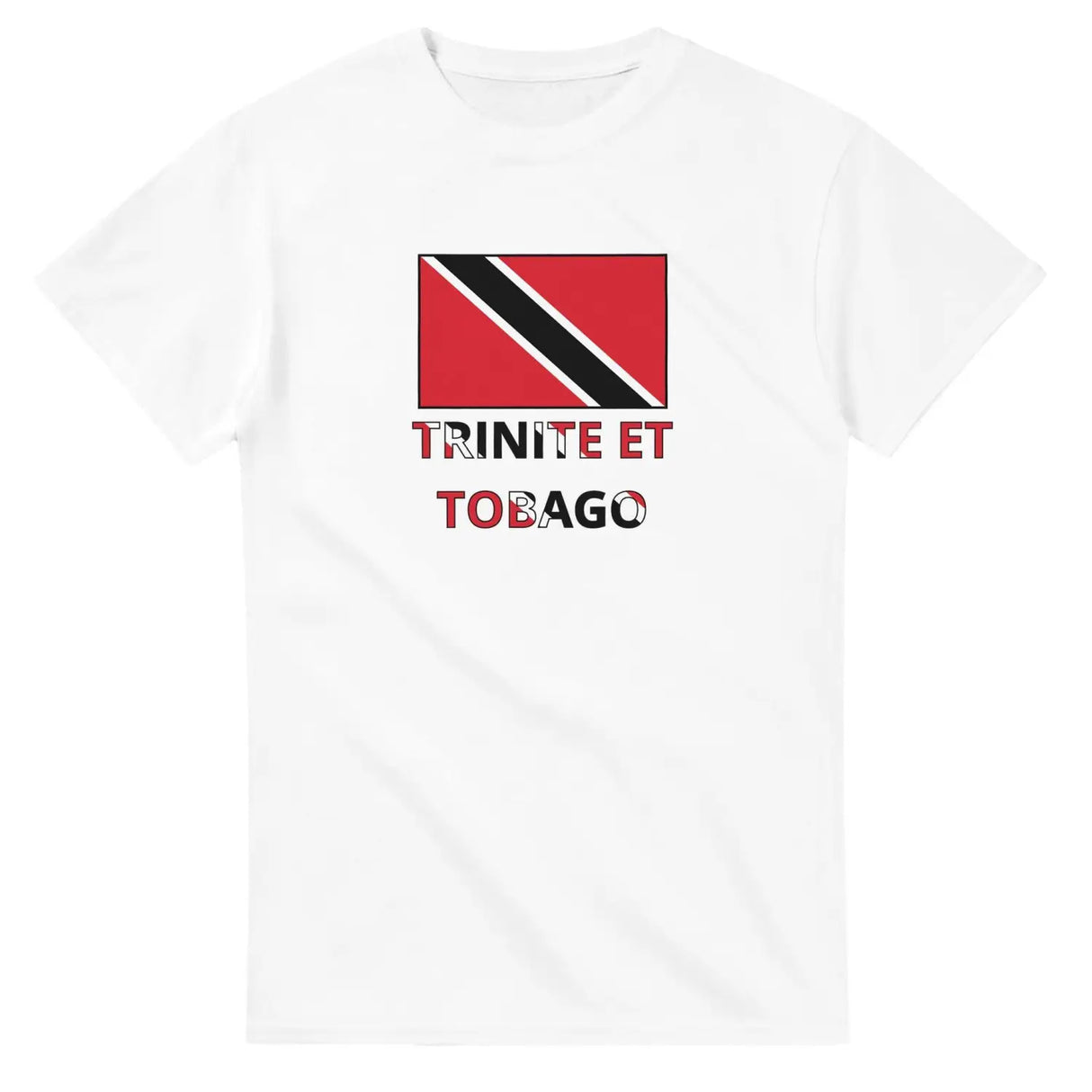 T-shirt drapeau trinité-et-tobago en texte - pixelforma