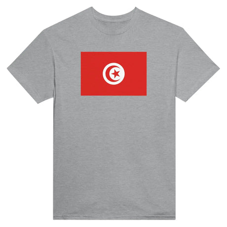 T-shirt drapeau tunisie brodé coton mélangé rouge