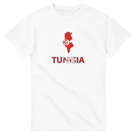 T-shirt drapeau tunisie carte - pixelforma