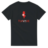 T-shirt drapeau tunisie en carte - pixelforma