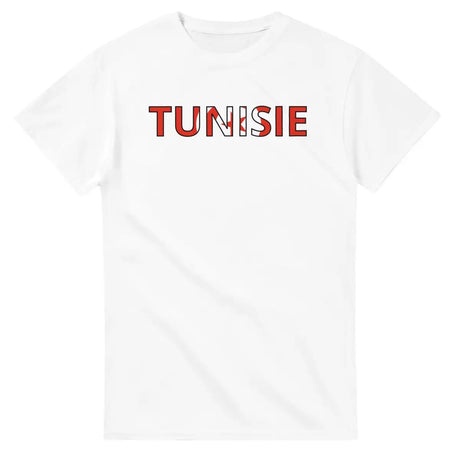 T-shirt Drapeau Tunisie en écriture - Pixelforma 