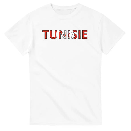 T-shirt drapeau tunisie en écriture - pixelforma