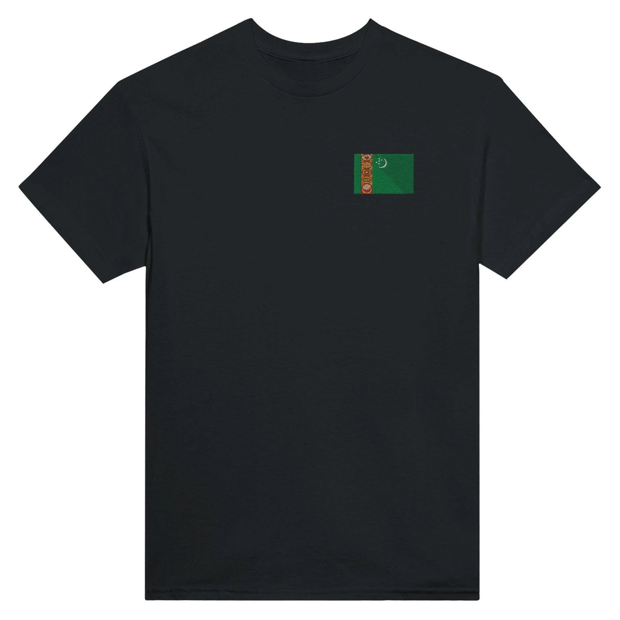 T-shirt drapeau turkménistan broderie couleur coton épais