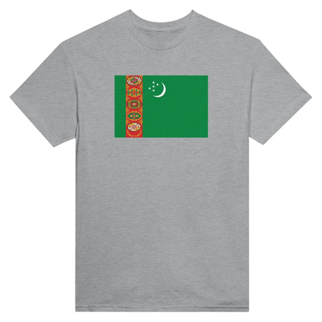 T-shirt drapeau turkménistan coton mélangé brodé manches longues