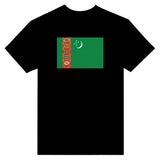 T-shirt drapeau turkménistan coton mélangé brodé manches longues