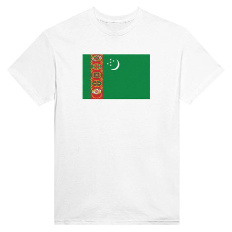 T-shirt drapeau turkménistan coton mélangé brodé manches longues