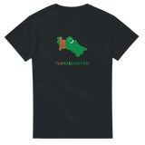 T-shirt drapeau turkménistan en carte - pixelforma